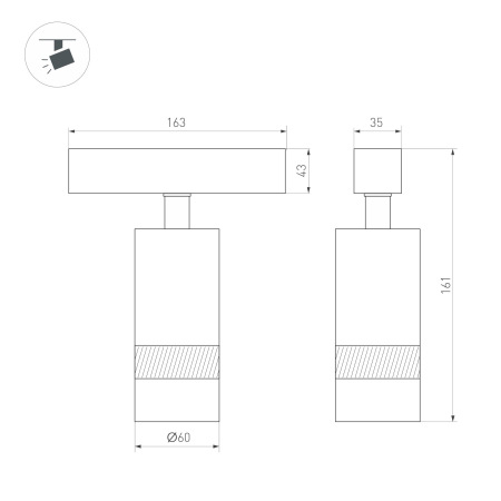 Светильник MAG-SPOT-ZOOM-45-R60-15W Warm3000 (WH, 15-50 deg, 24V) (Arlight, IP20 Металл, 5 лет)