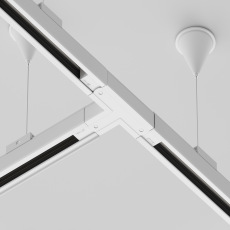 Коннектор Т-образный левый Trinity белый, TRA005CT-31W-L