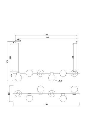 Подвесной светильник Freya FR5232PL-06B