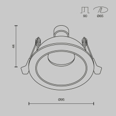 Встраиваемый светильник Share GU10 x 10Вт IP 54, DL126-GU10-WB