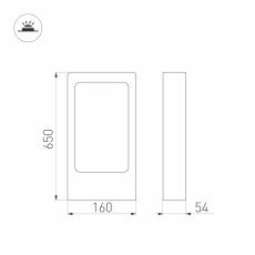 Светильник LGD-PATH-FRAME-H650-7W Warm3000 (BK, 100 deg, 230V) (Arlight, IP65 Металл, 3 года), 021929(1)