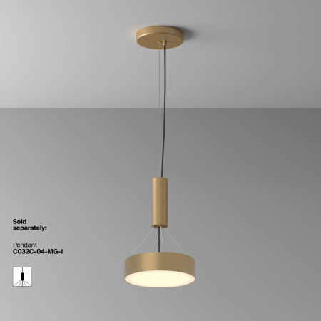 Потолочный светильник Zon 3000K 24W 120°, C032CL-24W3K-RD-MG