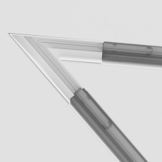 Угол-соединитель 45° Gravity встраиваемый белый TRA010CLS-42W