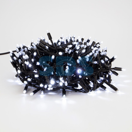 Гирлянда «Кластер» 10 м,  400 LED,  черный каучук,  IP67, соединяемая,  цвет свечения белый NEON-NIGHT