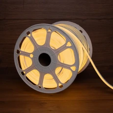 Гибкий неон 8х16мм односторонний 120 LED/м ТЕПЛЫЙ БЕЛЫЙ 24В бухта 50м NEON-NIGHT