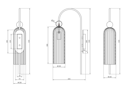 Настенный светильник (бра) Antic E14х1 40Вт, MOD302WL-01W