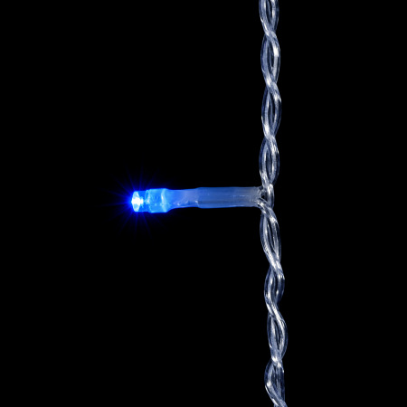 Гирлянда Бахрома 4,9 x 0,5 м Синяя 220В, 240 LED, Провод Прозрачный ПВХ, IP54