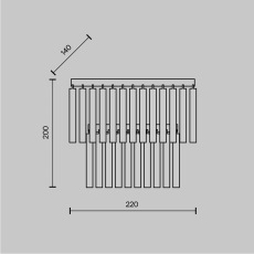 Настенный светильник (бра) Colonne MOD093WL-01BS