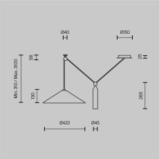Подвесной светильник Peso E27 1x60Вт P080PL-01W