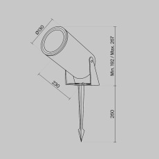 Ландшафтный светильник Bern 3000K 30Вт IP 65, O050FL-L30GF3K