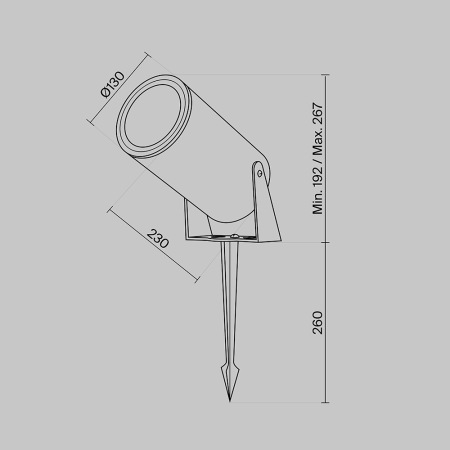 Ландшафтный светильник Bern 3000K 30Вт IP 65, O050FL-L30GF3K