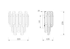 Настенный светильник (бра) Flare DIA200WL-02G