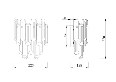Настенный светильник (бра) Flare DIA200WL-02G