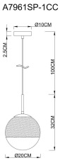 Светильник Arte Lamp JUPITER chrome A7961SP-1CC