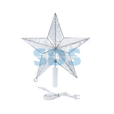 Светодиодная фигура «Звезда» 50 см,  80 светодиодов,  с трубой и подвесом,  цвет свечения белый NEON-NIGHT