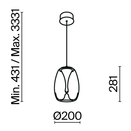 Подвесной светильник Splash 3000К 7Вт, MOD282PL-L8G3K