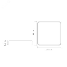 Светильник светодиодный потолочный PPB Scandic-S 36w 4000K GR/W IP20, 5037373