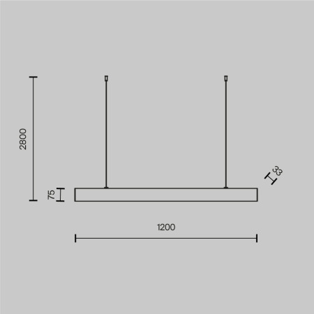 Подвесной светильник BASIS 4000K 1x40Вт 110°, P051PL-L40W4K