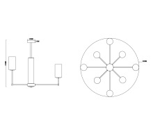 Люстра Agnes FR5184PL-08BS