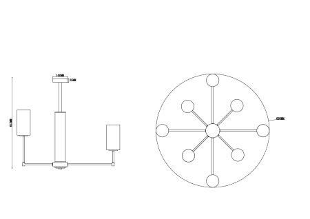 Люстра Agnes FR5184PL-08BS