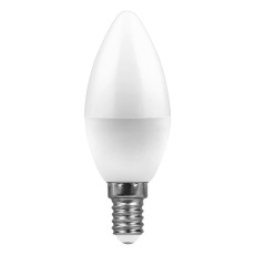 Лампа светодиодная, (7W) 230V E14 6400K C37, LB-97