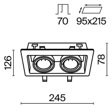 Встраиваемый светильник Metal Modern DL008-2-02-B