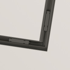 Угловой коннектор S35 встраиваемый черный, TRA004CL-22B