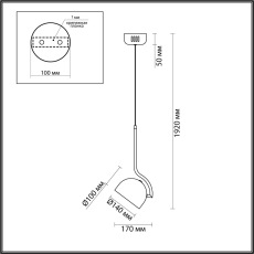 6502/10L LEDIO LN23 048 чёрный Подвес LED 10W 4000K 525Лм 220V MYLO