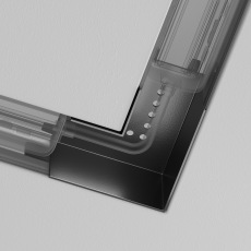 Коннектор угловой Radity встраиваемый черный TRA084CL-12B