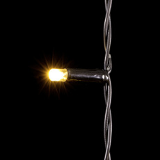 Гирлянда Занавес с Колпачком 1 x 6 м Тепло-Белый 220В, 600 LED, Провод Черный ПВХ, IP65