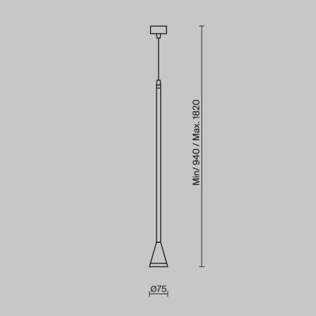 Подвесной светильник Arrow GU10 1x40W, P064PL-01B-1