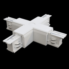 Коннектор Х-образный Trinity белый, TRA005CX-31W