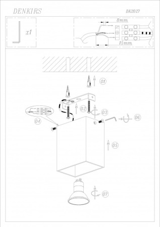 Точечный накладной светильник Denkirs DK2027-WH
