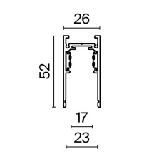 Шинопровод 2м Exility накладной/подвесной белый, TRX034-412W