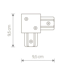 Коннектор L-образный Nowodvorski Profile Recessed 8971