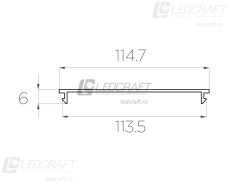 Рассеиватель матовый поликарбонат LC-LRM-М115-2