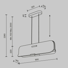 Подвесной светильник Optimista 3000K 13Вт, MOD408PL-L12B3K