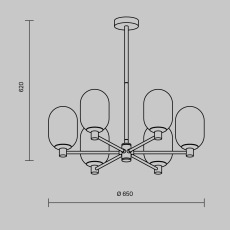 Подвесной светильник Sharlot, FR1012PL-06BS