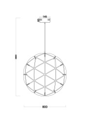 Подвесной светодиодный светильник Freya Amber FR5099PL-L52CH