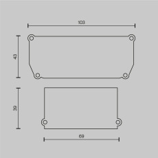 Заглушка декоративная черная 2шт. + фиксирующая черная 2шт. для профиля ALM-9940-SC