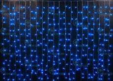 Светодиодная занавеса 300 LED, 18 Ватт, IP54, для улицы и помещения, провод Прозрачный, Свечение: мерцание, RL-CS2*1.5F-T/B
