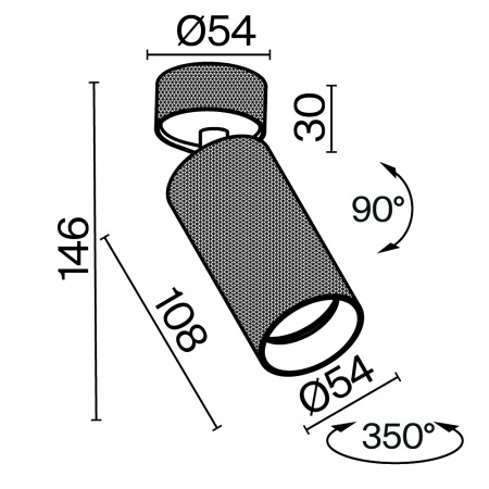 Потолочный светильник Artisan GU10 1x10Вт, C082CL-01-GU10-MG