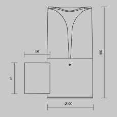 Настенный светильник (бра) Piccadilly O016WL-01B