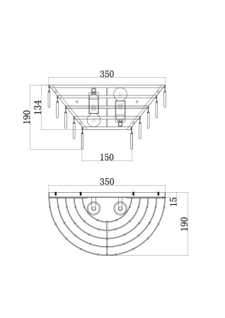 Настенный светильник (бра) Mazzo MOD130WL-02G
