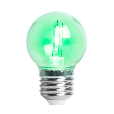 Лампа светодиодная Feron LB-383 Шарик прозрачный E27 2W зеленый