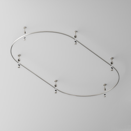 Шинопровод круглый из полукругов 1200мм Flarity платина, TRX154-2SR-D1200-PT