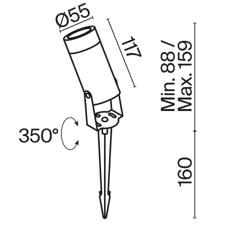 Ландшафтный светильник Bern O050FL-L5GF3K
