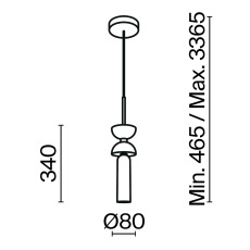 Подвесной светильник Kyoto G9х1, MOD178PL-01B