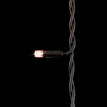Гирлянда Бахрома 3,1 x 0,5 м Экстра Тепло-Белая 220В, 120 LED, Провод Черный Каучук, IP65