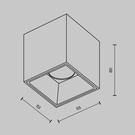Потолочный светильник Alfa LED 4000K 5Вт 50°, C064CL-5W4K-SQ-B
